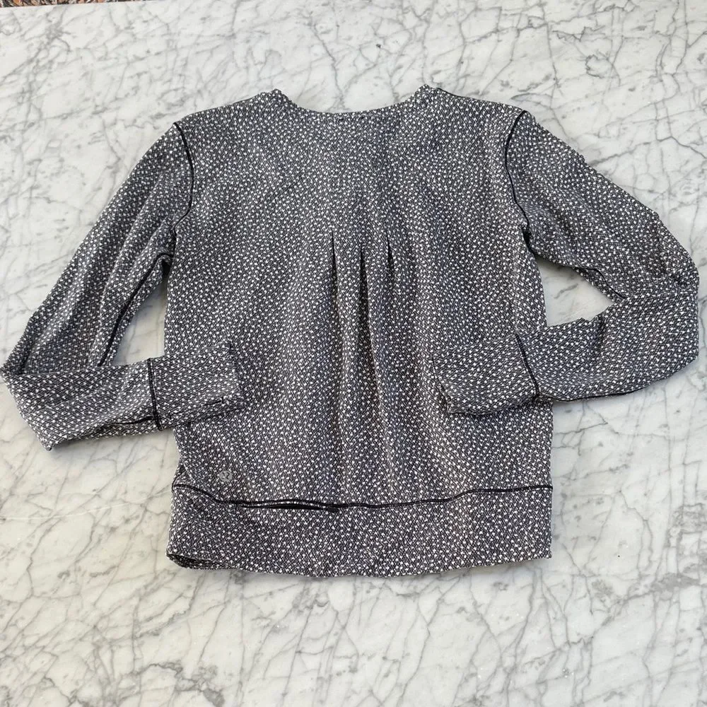 Lululemon Rush Hour Long Sleeve Jacquard Pullover Sz 4